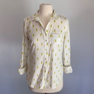 Merona Target Pineapple Button-Up Shirt - XS